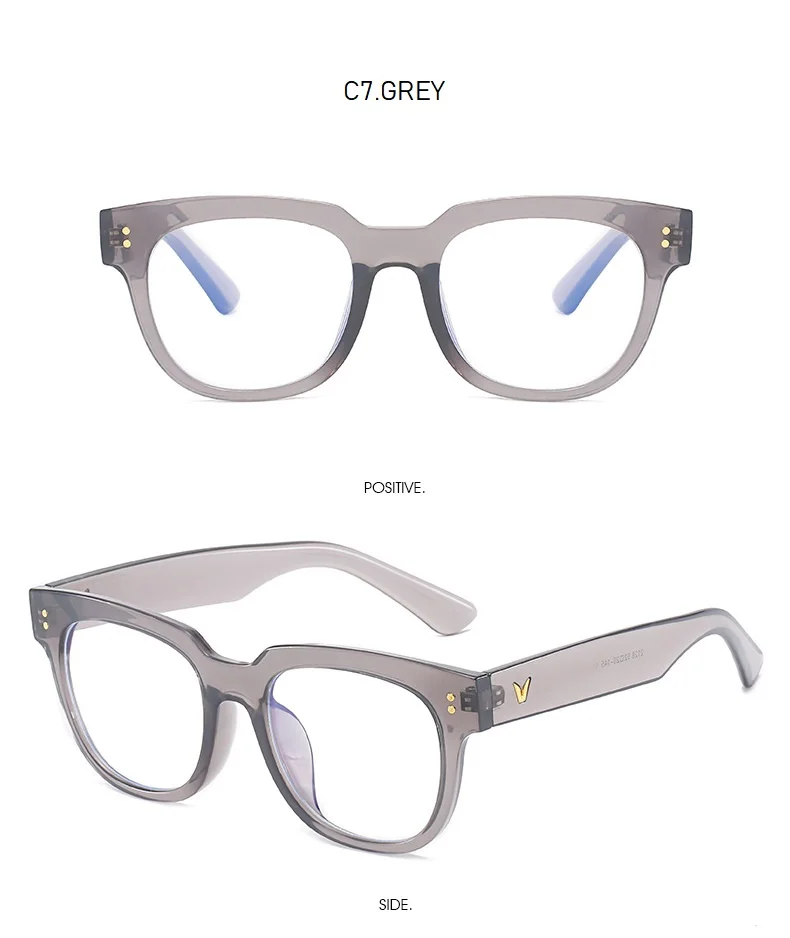 Женские очки, оправа для мужчин, анти-голубые легкие очки, рамка для рисовых ногтей, винтажные круглые прозрачные линзы, очки, оптическая оправа для очков