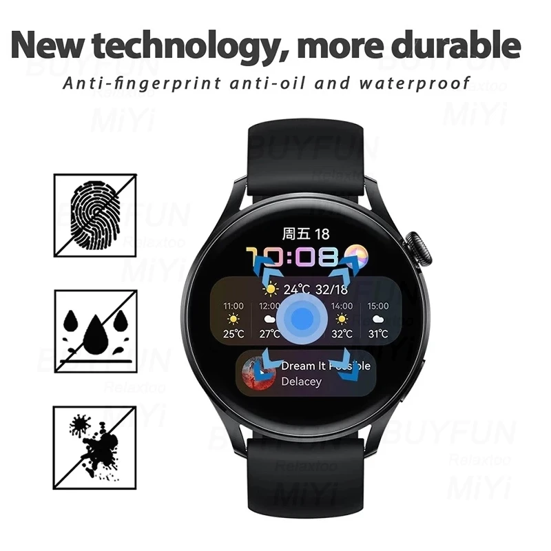 3-12PCS 9D Curved Hydrogel Film For Huawei Watch GT 3 Pro Smartwatch Screen Protector Not Glass Hauwei GT2 Pro 42MM GT 46MM GT2E