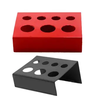 

High Quality Professional Black Stainless Steel Tattoo Cup Bracket Pigment Cap Holder Stand 7 Holes Container Tattoo accesories