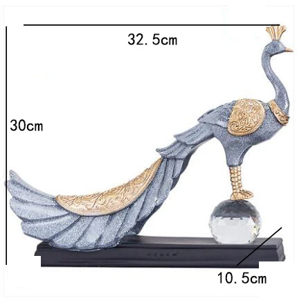 Европейские, полимерные павлин украшение в виде птиц Украшения дома гостиной ТВ шкаф фэншуй стол статуя офисные анималистические статуэтки - Цвет: style7