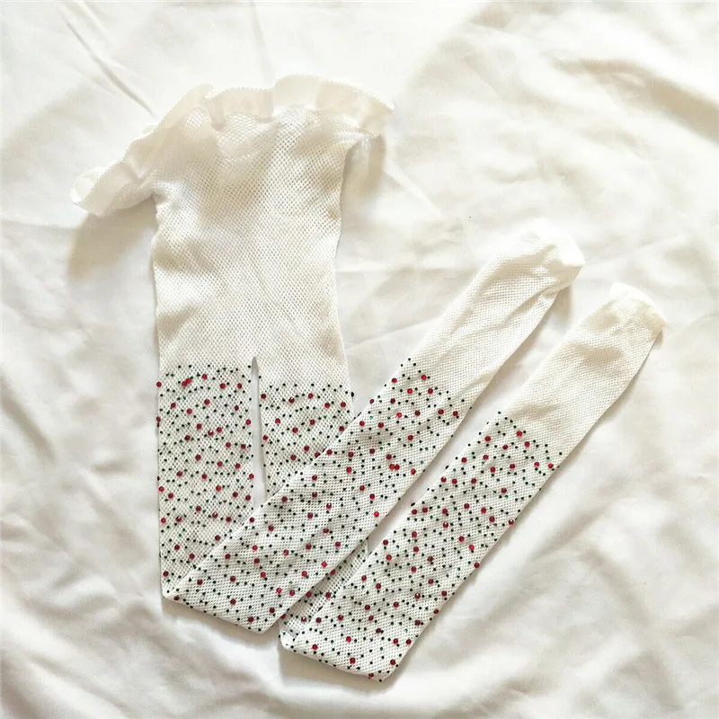 Для маленькой девочки чулки в сетку Цветной бриллиантами сетчатые колготки мод дети девушки Стразы Открытое платье; есть ; От 7 до 10 лет - Цвет: As Photo Show
