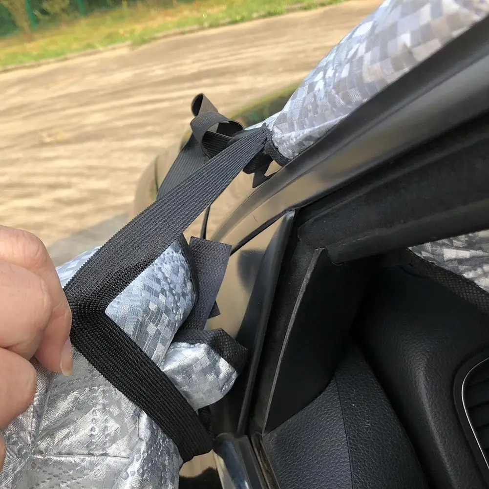 Солнцезащитный чехол для лобового стекла автомобиля, водонепроницаемый Зимний чехол для льда, снега, мороза, УФ-защита, подходит для большинства транспортных средств размером 144x102 см