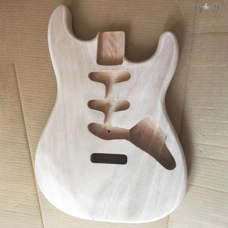 

one piece okoume wood ST electric guitar body unfinished DIY guitar barrel body electric guitar accessories