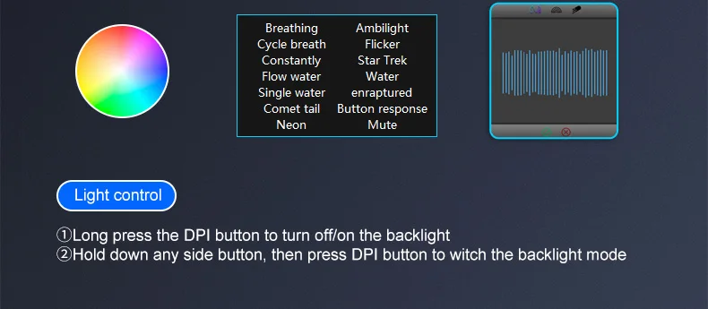 iMice Wired Gaming Mouse Ergonomic LED USB Computer Mouse Optical Sensor 7200 DPI RGB Mice 7 Buttons Mause Gamer for PC Laptop
