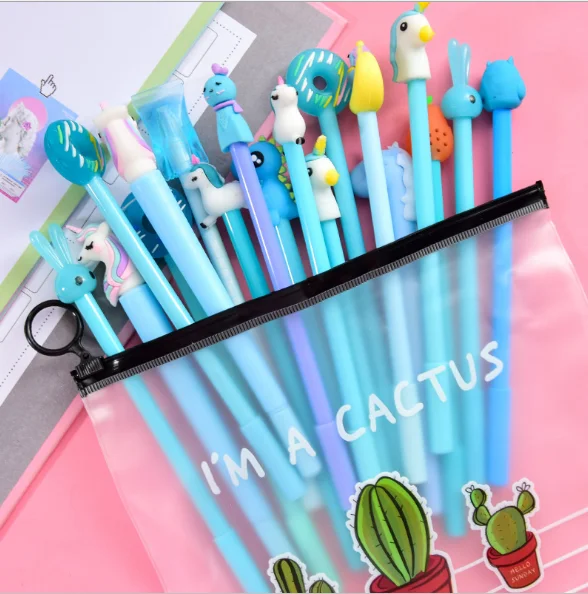 11 Creative 20Pcs/Set Lovely Girl Pink Cartoon Gel Pen Combination Suit Netural Black 0.5mm Signature Pen 100pcs/Lot/5Sets GP567 - Цвет: 11