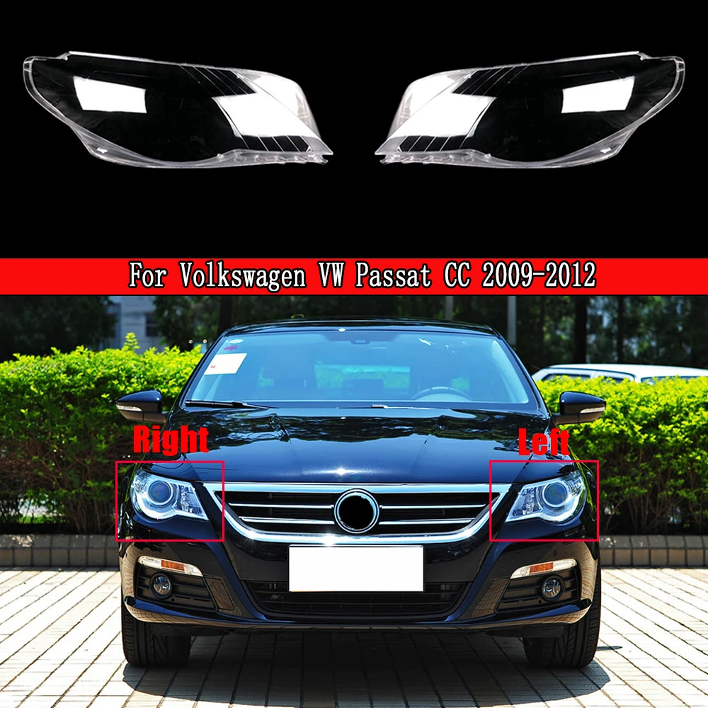 

Car Front Headlight Lens Cover Lampshade Glass Lampcover Caps Headlamp Shell For Volkswagen VW Passat CC 2009-2012