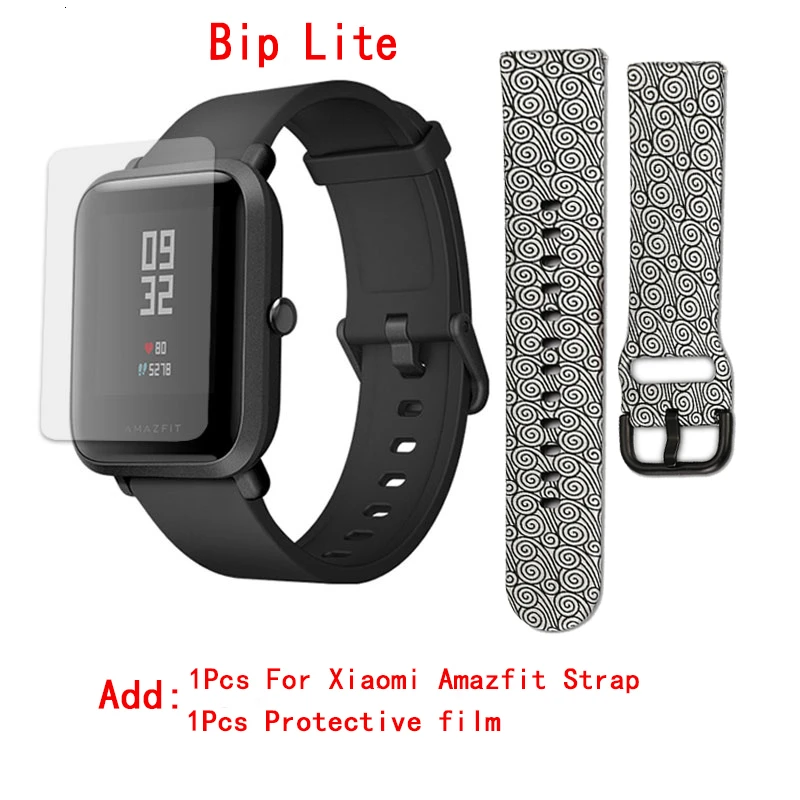 C7 Xiaomi Huami Amazfit Bip Lite спортивные Смарт-часы с Bluetooth gps Спорт Heart Rate Monitor IP68 Водонепроницаемый вызова - Цвет: C7