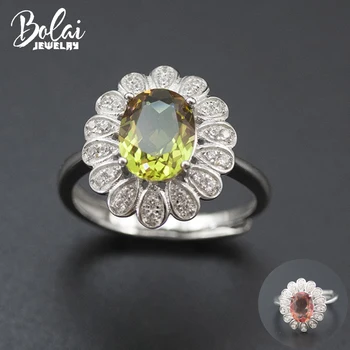 

Bolai Flower Sultanit Ring 925 Sterling Silver Color Change Nano Diaspore Gemstone Fine Jewelry Lovely Ring for Women Girl 11.11