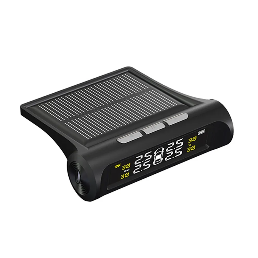 Автомобильная система контроля давления в шинах TPMS с солнечной зарядкой HD