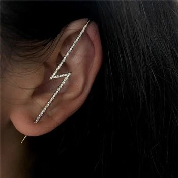 

Timeless Wonder Zirconia Geo Twist Through Drop Earrings Women Jewelry Gothic Boho Top Runway Designer Hiphop Pop Punk Ins 6112