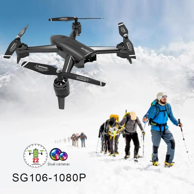 VODOOL SG106 Радиоуправляемый Дрон 4K 1080P 720P двойная камера FPV WiFi оптический поток в реальном времени антенна видео RC Квадрокоптер самолет Дрон камера