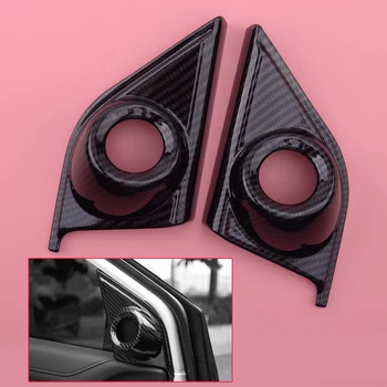 

1Pair ABS Carbon Fiber Style Front Speaker Frame Trim Fit For Honda CRV CR-V 2017-2020