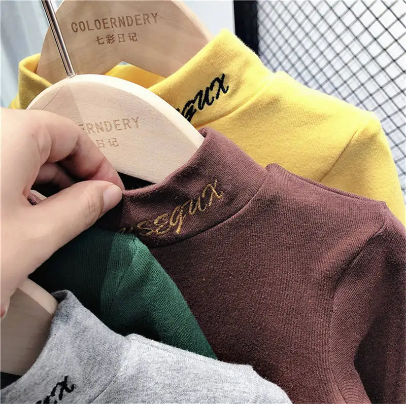LEAPPAREL/джемпер для мальчиков и девочек; водолазка; однотонная осенняя одежда; Модный теплый пуловер; одежда