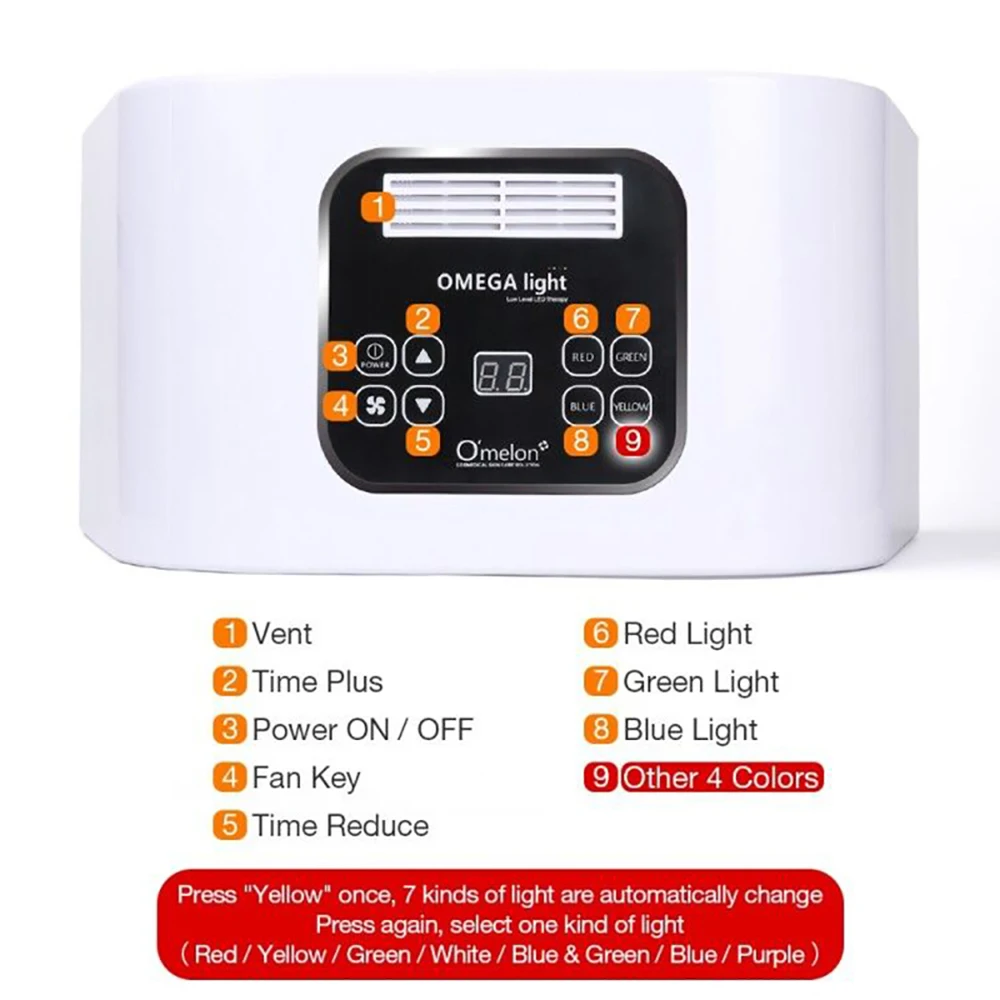  7 Color LED PDT Light Skin Care Beauty Machine LED Facial Mask PDT Therapy For Skin Rejuvenation Ac - 4000117877412