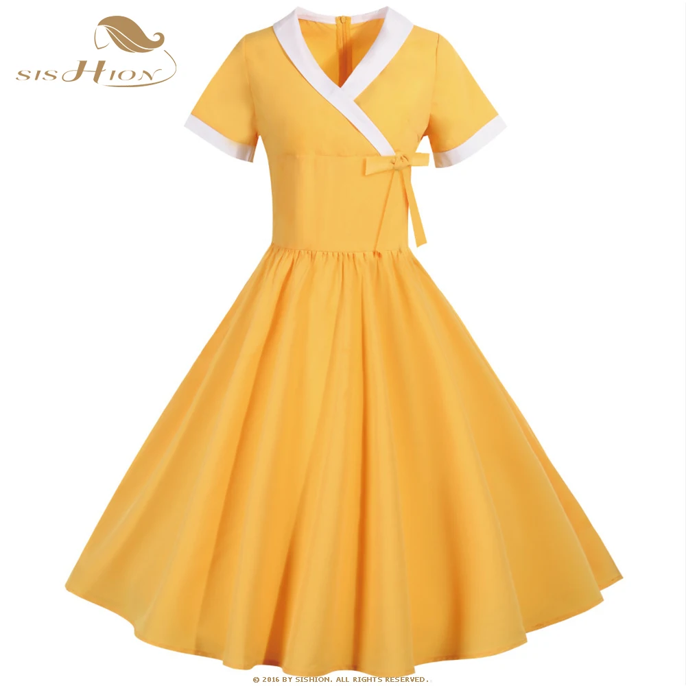 blue and yellow summer dress