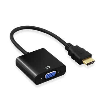 

HDMI to VGA Adapter Cable with 3.5mm Audio Male to Female Converter Adapter 1080P Digital to Analog Video Audio For PC Laptop