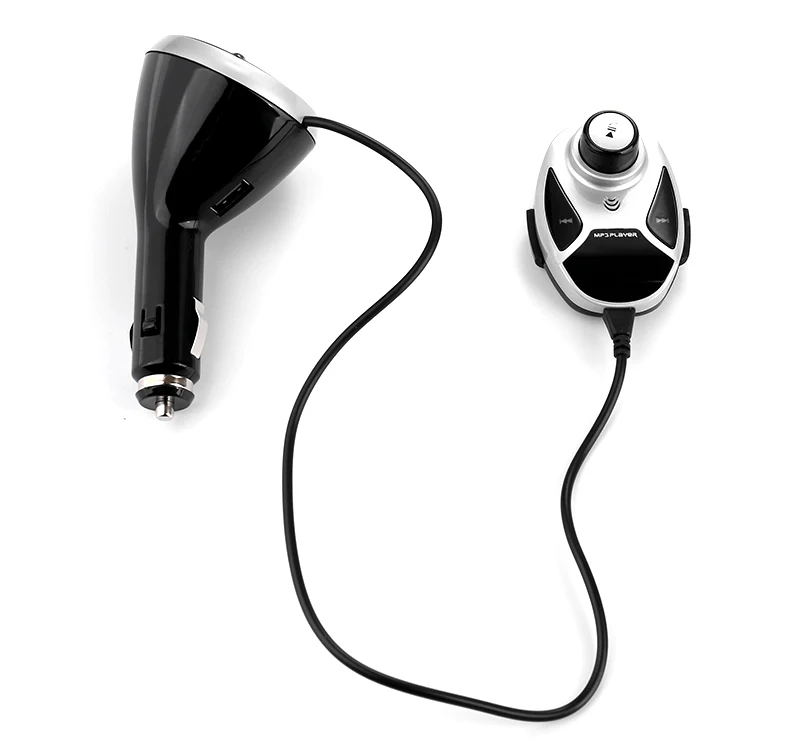 Автомобильный комплект Bluetooth MP3-плеер fm-передатчик беспроводной аудио адаптер с двумя USB зарядным устройством светодиодный дисплей