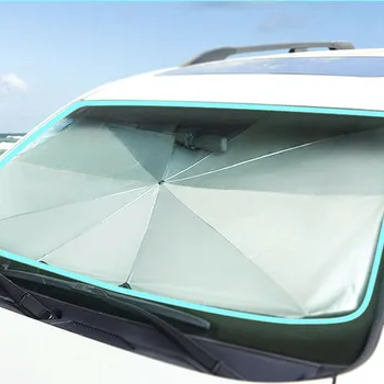

Car Umbrella Shape Sun Shade Parasol Auto Front Window Sunshade Covers Anti UV Sun Protector Windshield Protection A
