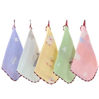 

10pcs 6-layer Square Nursing Towels Cotton Feeding Towel Versatile Handkerchief Facecloth Kerchief for Baby Infant (Random Patte
