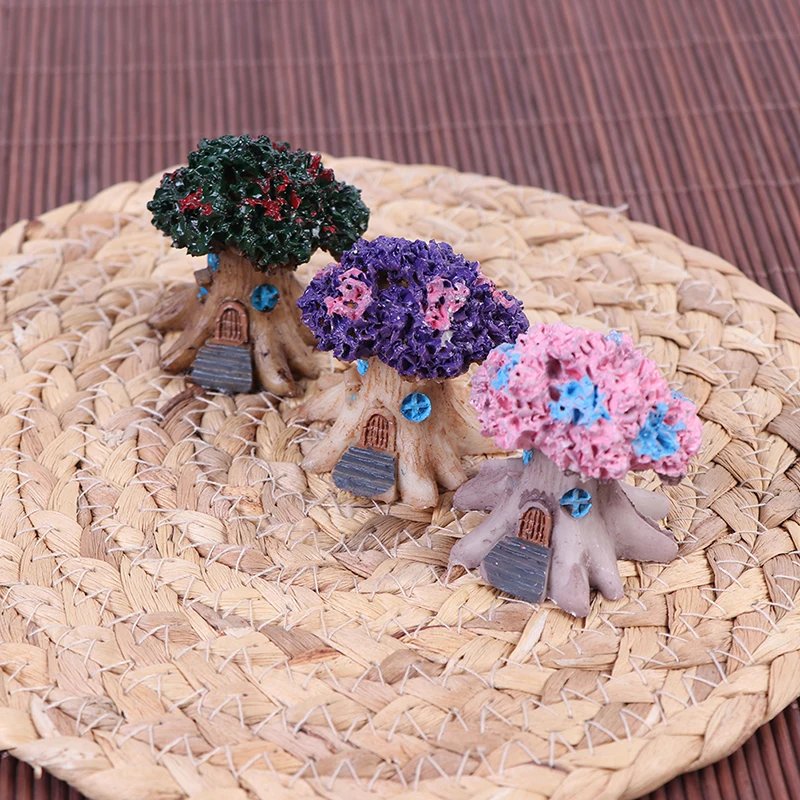 1PCS DIY Micro Resin Landscape Fairy Ornaments Decor Crafts Tree House Garden Miniatures