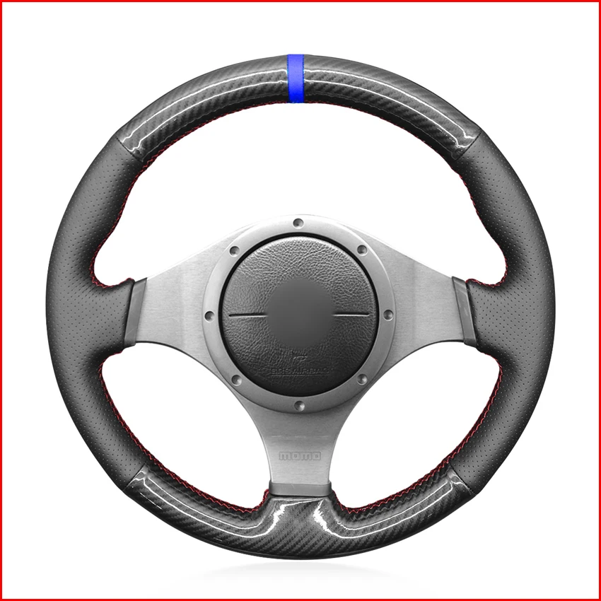 Mewant Pu Carbon Fiber Steering Wheel Cover For Mitsubishi Lancer Evolution 8 Viii Lancer