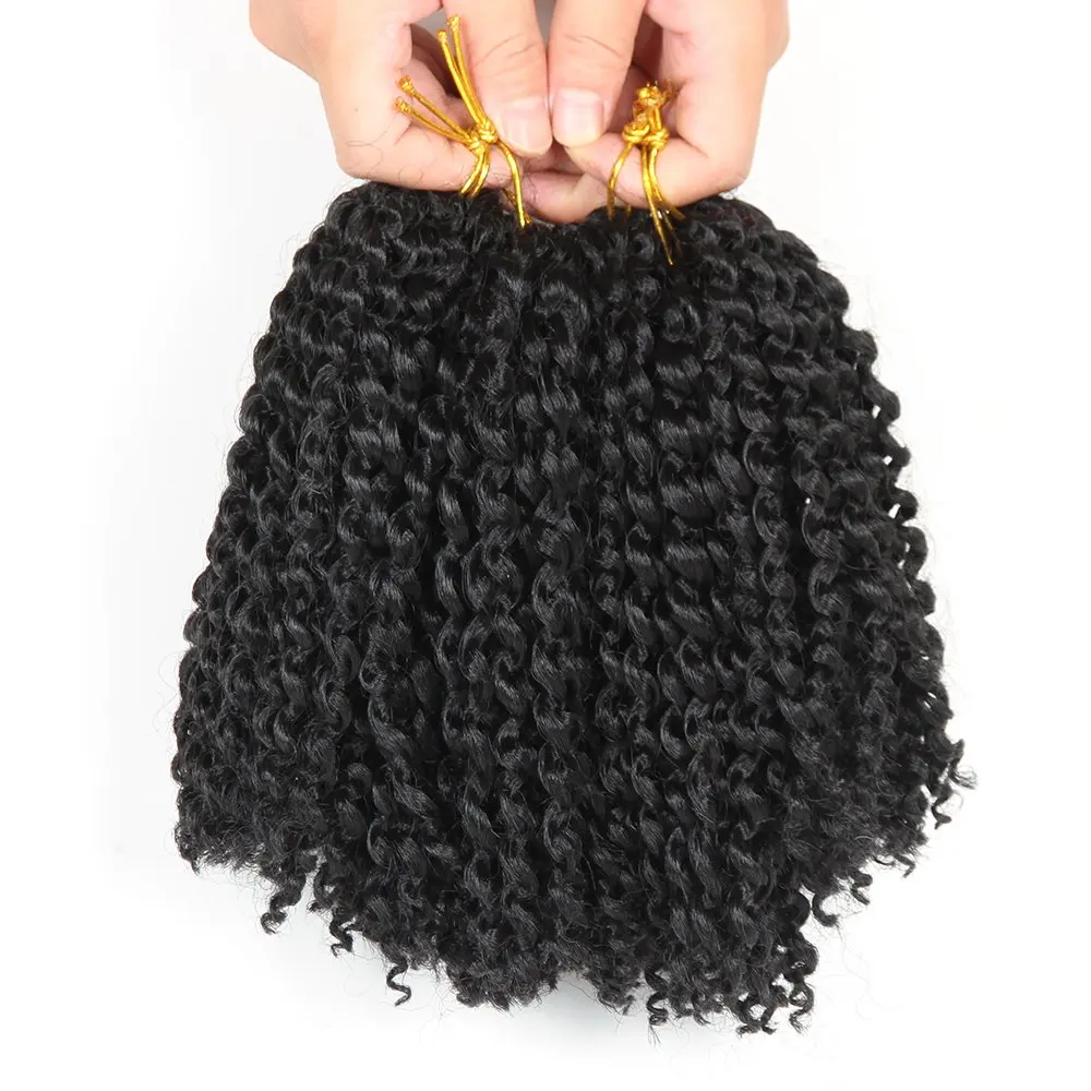Маленькие пряди Marlybob, вязанные крючком волосы, афро кудрявые волосы, вязанные косички, кудрявые, вязанные крючком, плетеные волосы, синтетические волосы для наращивания