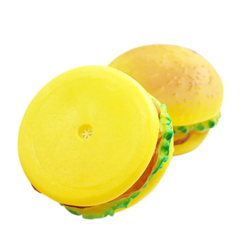 Pet PVC пищащая игрушка гамбургер в форме собаки Интерактивная смешная игра жевательная игрушка