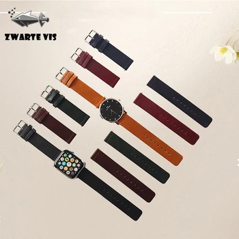 

for Tissot table 20 mm strap universal replacement leather retro strap 20 mm double head imported calf leather fashion strap