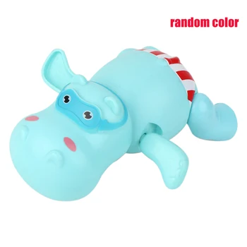 

Cartoon Animal Kids Bath Toy Baby Basin Shower Interesting Clockwork Swimming Floating Pool Boys Girls Hippopotamus Bear Toddler