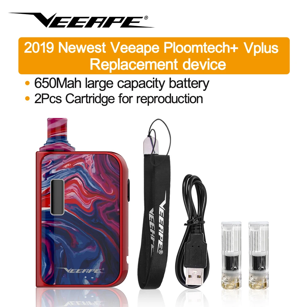 Veeape Vplus Pod vape ручка комплект 1 2 мл картридж 650 мАч встроенный аккумулятор Ом