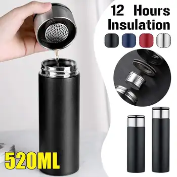 

520ml Thermoses Bottle Stainless Steel Thermocup Tea Vaccum Flasks Thermal Mug With Tea Separation Insulated Water Bottle