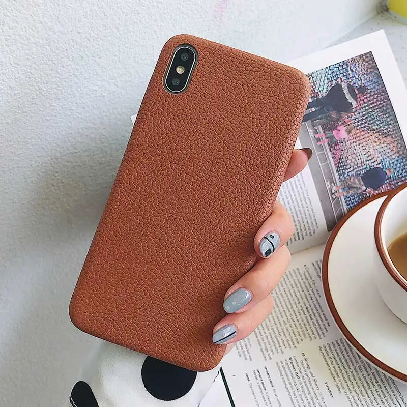 Boucho для iphone Xs MAX XR X XS чехол s крокодиловая текстура чехол для телефона для iphone 11 Pro max 7 8 6 6S Plus Роскошный чехол из искусственной кожи - Цвет: Litchi Khaki