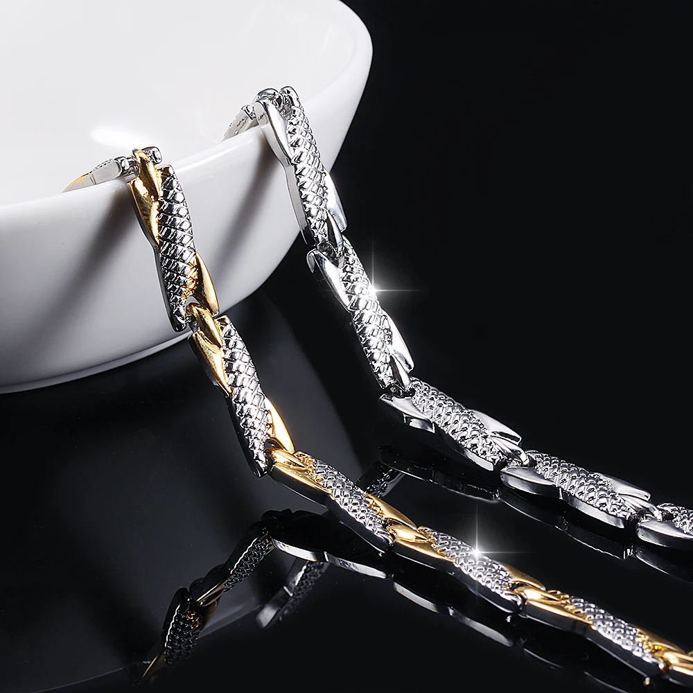 

Women's Magnetic Bracelet Men's Health Jewelry Stainless Steel Twisted Healthy Strength Treatment Physiotherapy Magnet Bracelet