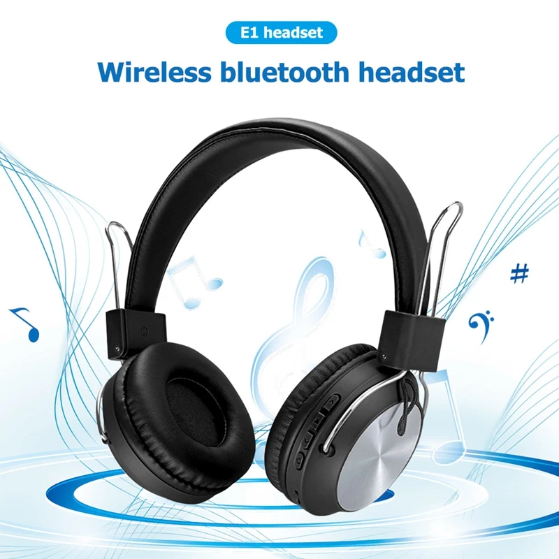 Bluetooth Wireless Headphones Head Earphones over Ear Stereo Headset with Built in Microphone Support TF Card FM Radio