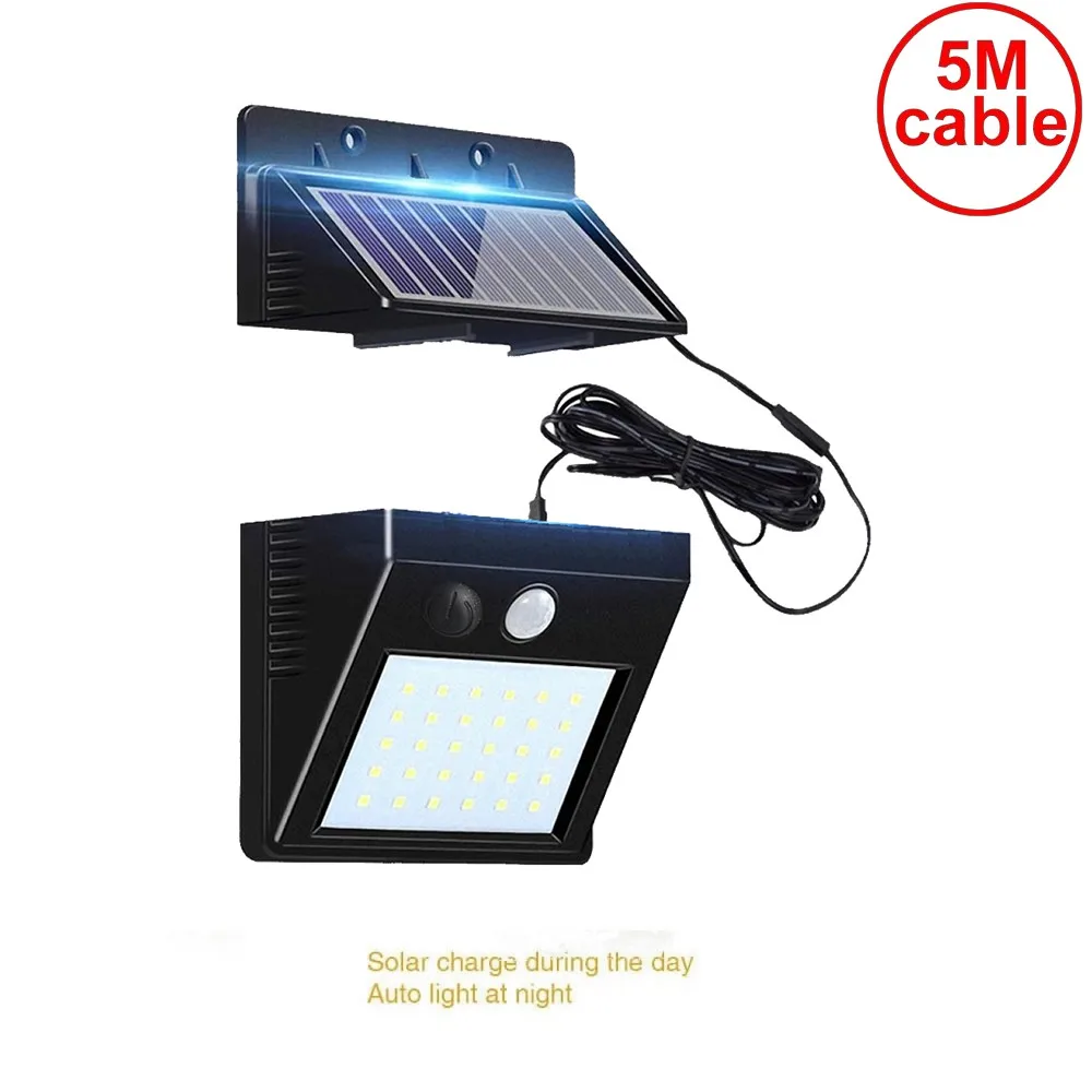 

4pcs 30 leds solar light split panel led lamp waterproof motion sensor 3 modes wall security street deck fence lights for home