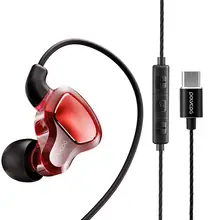 Type C Earphone Dynamic Drive HiFi USB C Earbuds In ear Bass Metal Sport Gaming Headset with Mic for Xiaomi Huawei