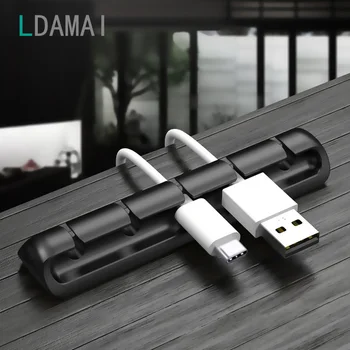 

Cable Organizer Silicone Wire Winder Aux Cable Management Clips Earphone Mouse Cord Holder For iPhone Samsung USB Charging Cable