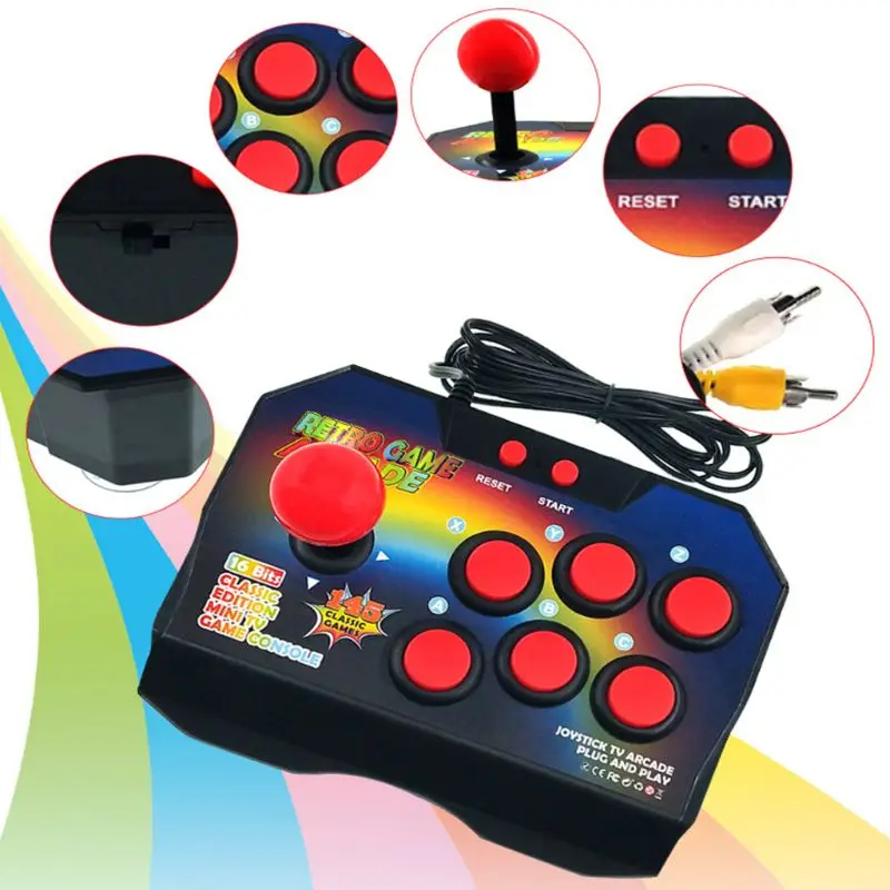 

Retro TV Video Arcade Game Console Joystick 16Bit Game Machine with 145 Games