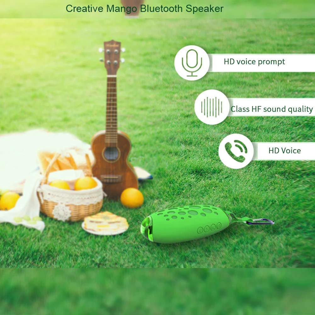 Portable Home Stereo Wireless Outdoor Waterproof Loudspeaker Mini Handsfree Calling Music Audio Bluetooth Speaker Hook Subwoofer