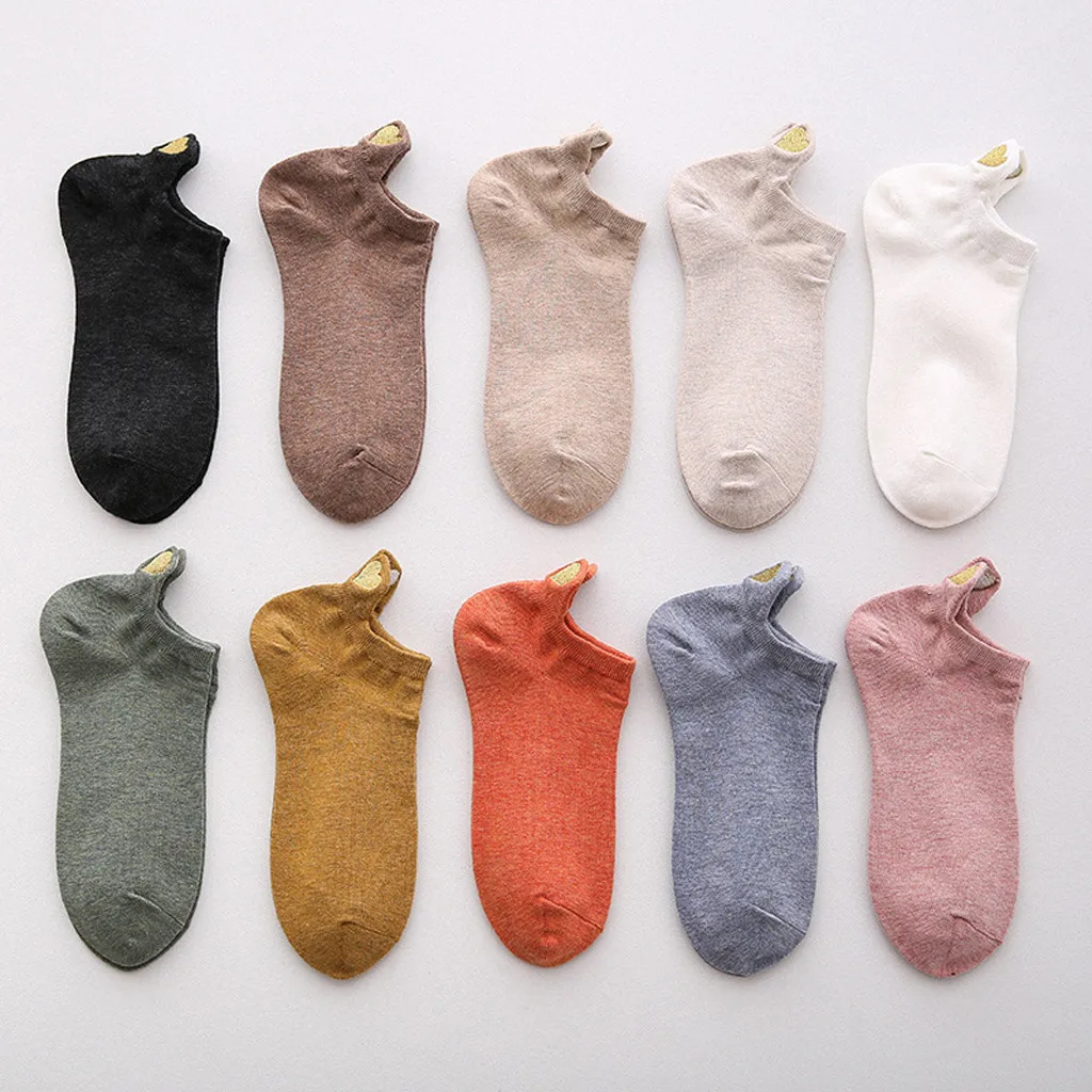 

2019 New Arrival Fashion women socks cotton Casual Winter Irregular Heart Print Sports Short Scok Cute Gift socks harajuku 03*