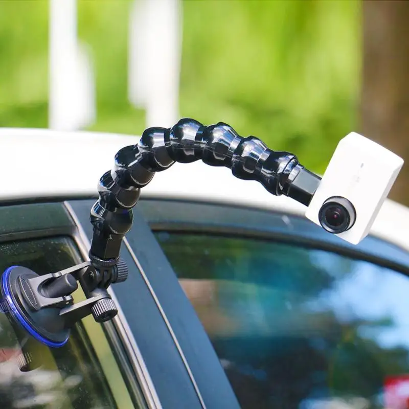 8 секций Gooseneck шланг стержень с присоской автомобильный держатель Гибкая Экшн камера аксессуары для GoPro SJCAM xiaoyi