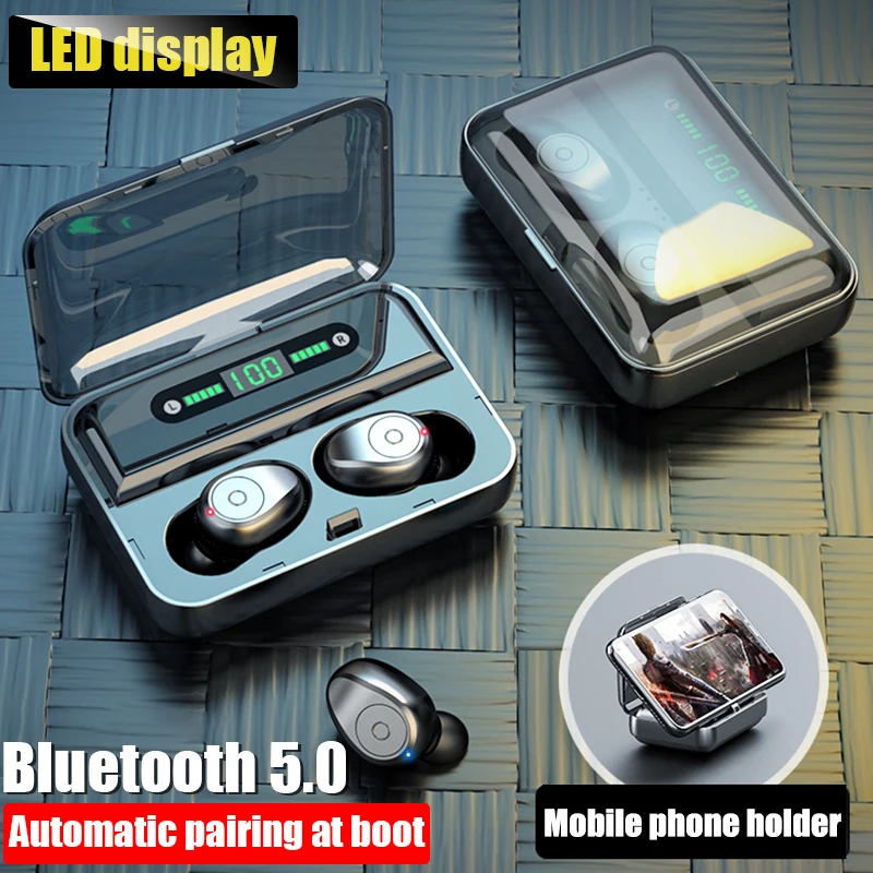 TWS Bluetooth 5,0 гарнитура мини беспроводные наушники с шумоподавлением наушники с автоматическим сопряжением Беспроводные наушники с зарядным устройством