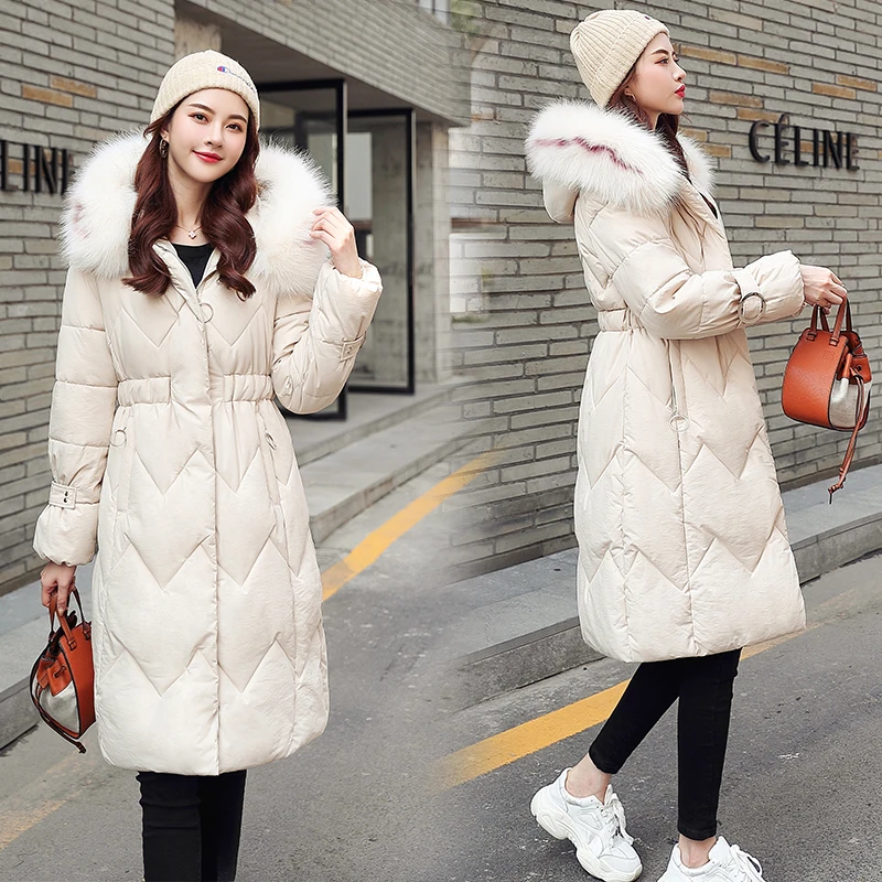 2019 winter new parkas womens thicken Down cotton jacket coat warm down cotton coats female hooded solid jackets