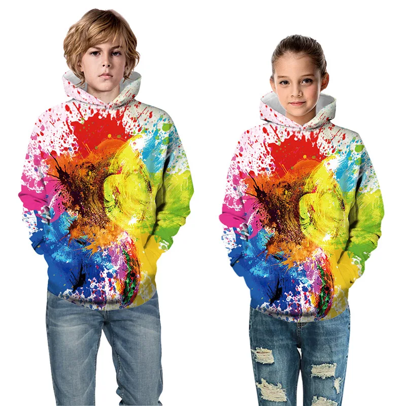 Preise Abstrakte Kunst Hoodies für Mädchen Teen Oberbekleidung Kinder Mit Kapuze Tops Kleidung Jungen Hoodies 3D Gedruckt Kinder Sweatshirt Pullover