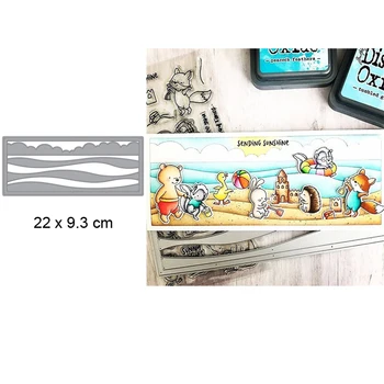 

Ocean Waves Scene Horizontal Die Metal Cutting Dies Stencil For Scrapbooking Album Photo Paper Cards Crafts Handmade New Die Cut