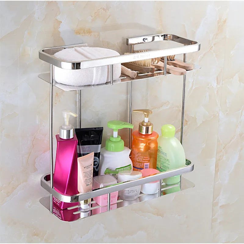 

Hanging wall type Bathing roomToilet Kitchen storage rack 304Stainless steel square