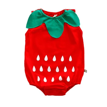 

Cute Strawberry Shape Romper Baby Girls Clothes Jumpsuit Ifant Toddler Newborn Outfits One-Piece