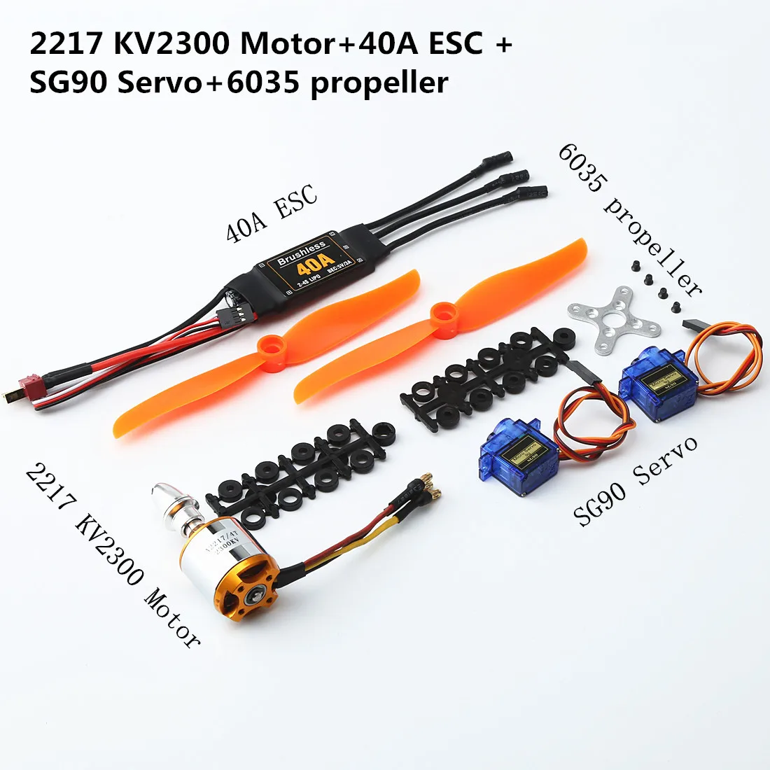 Новый стиль A2217/A2212 2200KV / 1000KV бесщеточный двигатель 30A 40A ESC SG90 9G микро сервопривод с