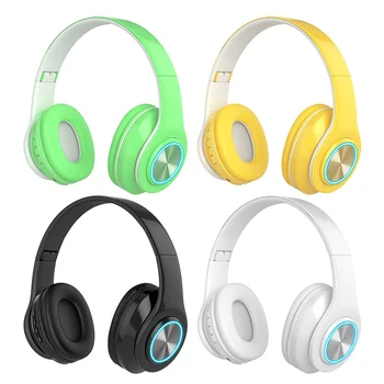 

Macaron InPods Boom Headphone Wireless Bluetooth Headset Cute Girl Foldable Headset HIFI Stereo Earphone With MIC TF Card