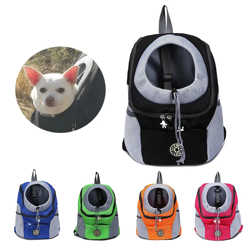 Portable Outdoor Cat Dog Pet Double Shoulder Mesh Bag Backpack Travel Carrier 